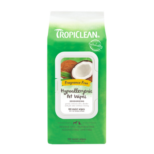 TropiClean Hypoallergenic Cleaning Pet Wipes, 100ct 1